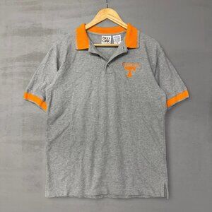 Vintage Tennessee Volunteers Retro Short Sleeve Grey Polo Collared Shirt Large‎